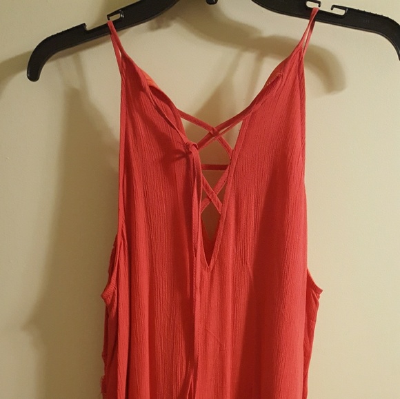 Coral Summer Dress - Picture 3 of 5